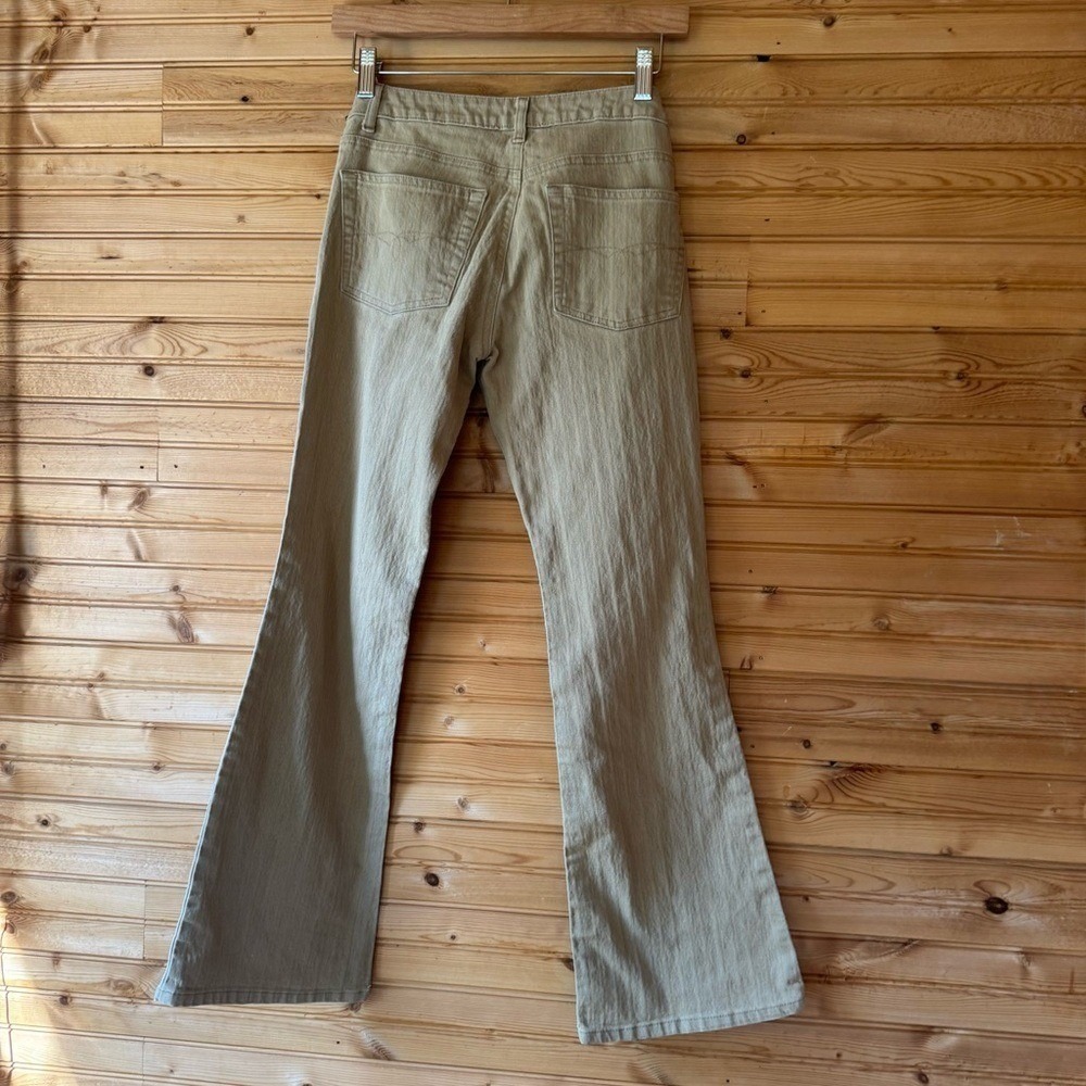 Vintage Jeans Paris Blues Soulmates Tan Denim Low-Rise Flared Size 1/2 Y2K